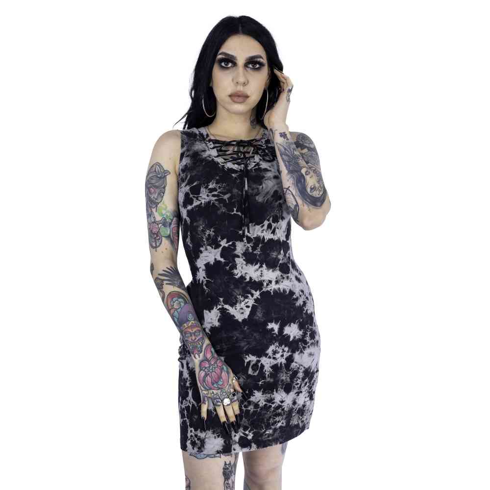 Poizen Industries - CYRENE Bleistift kleid - Schwarz/Grau